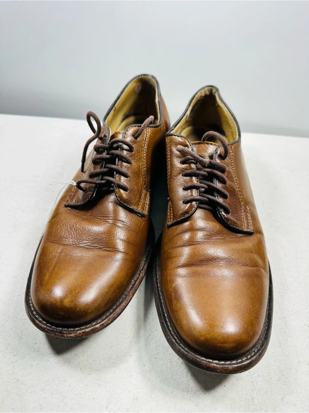 FRYE 84570 Leather Oxford Cognac Burnish Tan Shoes Men's 9.5D